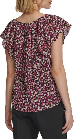 Calvin Klein Women's Ruffle Detail Sleeveless Blouse in Saudi Arabia