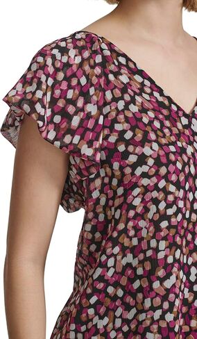 Calvin Klein Women's Ruffle Detail Sleeveless Blouse in Saudi Arabia