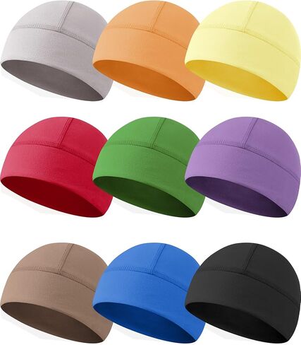 9 قطع قبعة جمجمة شتوية خوذة بطانة دافئة من الصوف للدراجات النارية قبعة جمجمة للجري للرجال والنساء للطقس البارد (نمط أنيق) in Kuwait