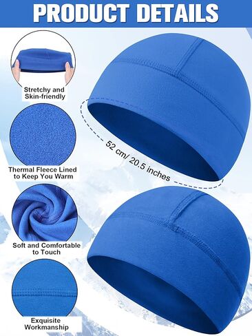 9 قطع قبعة جمجمة شتوية خوذة بطانة دافئة من الصوف للدراجات النارية قبعة جمجمة للجري للرجال والنساء للطقس البارد (نمط أنيق) in Kuwait