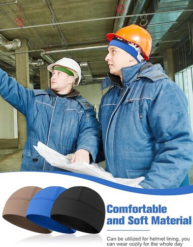 9 قطع قبعة جمجمة شتوية خوذة بطانة دافئة من الصوف للدراجات النارية قبعة جمجمة للجري للرجال والنساء للطقس البارد (نمط أنيق) in Kuwait