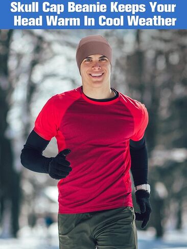 9 قطع قبعة جمجمة شتوية خوذة بطانة دافئة من الصوف للدراجات النارية قبعة جمجمة للجري للرجال والنساء للطقس البارد (نمط أنيق) in Kuwait