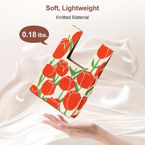 PACKISM Japanese Knot Bag - Small Knot Tote Bags Cute Wrist bag as Gifts for Teen Girls 16-18 (14″x8.5″x0.7″) in Saudi Arabia