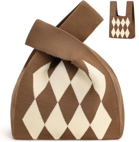 PACKISM Japanese Knot Bag - Small Knot Tote Bags Cute Wrist bag as Gifts for Teen Girls 16-18 (14″x8.5″x0.7″) in Saudi Arabia