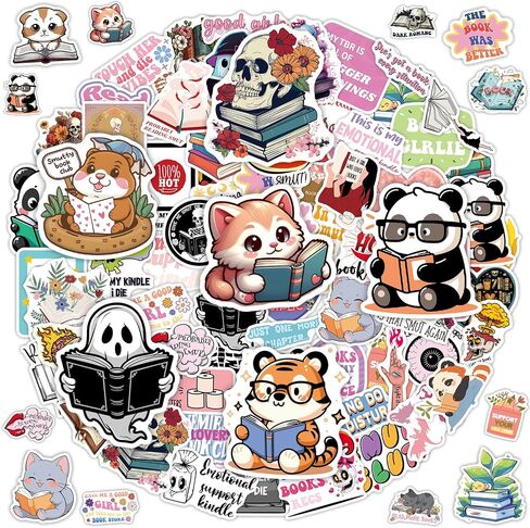 SYCARON Reading Stickers, 200PCS Book Stickers for Kindle Bookish Journal Book Stickers for Water Bottle Laptop Decals Bookish Stickers for Teens Adults Teachers Book Lover in Saudi Arabia