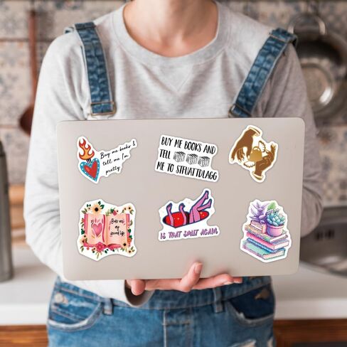 SYCARON Reading Stickers, 200PCS Book Stickers for Kindle Bookish Journal Book Stickers for Water Bottle Laptop Decals Bookish Stickers for Teens Adults Teachers Book Lover in Saudi Arabia