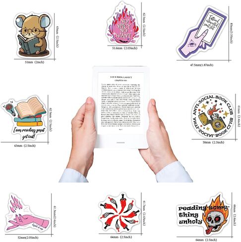 SYCARON Reading Stickers, 200PCS Book Stickers for Kindle Bookish Journal Book Stickers for Water Bottle Laptop Decals Bookish Stickers for Teens Adults Teachers Book Lover in Saudi Arabia