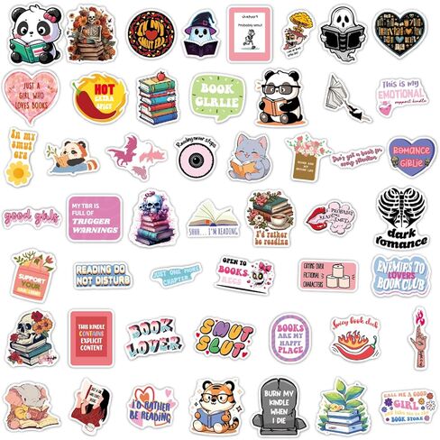 SYCARON Reading Stickers, 200PCS Book Stickers for Kindle Bookish Journal Book Stickers for Water Bottle Laptop Decals Bookish Stickers for Teens Adults Teachers Book Lover in Saudi Arabia