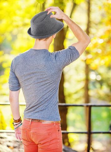 Simplicity Unisex Timelessly Classic Manhattan Fedora Hat in Kuwait