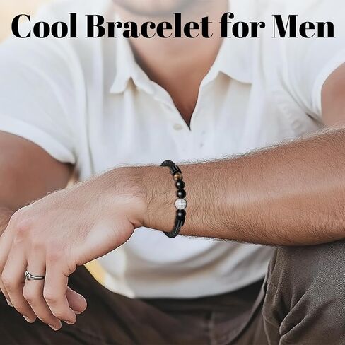 Leather Bracelet Birthday Gifts For Men: To My Man Bracelet Infinity Knot Love You Forever Gifts For Him - Inspirational Mens Leather Bracelet Cool Anniversary Christmas Valentines Fathers Gift Ideas in Kuwait