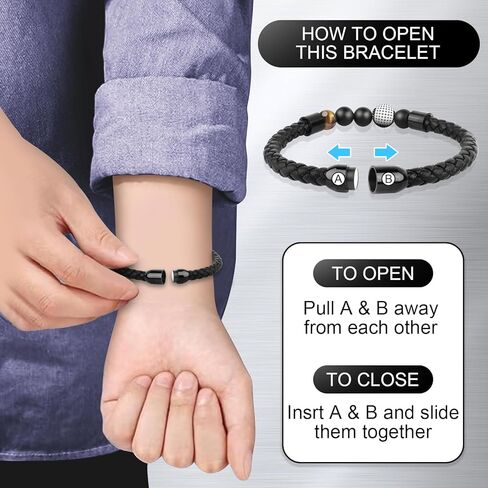 Leather Bracelet Birthday Gifts For Men: To My Man Bracelet Infinity Knot Love You Forever Gifts For Him - Inspirational Mens Leather Bracelet Cool Anniversary Christmas Valentines Fathers Gift Ideas in Kuwait