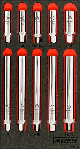 ARES 11028 - Extra Deep 5/8-Inch Spark Plug Socket – 3/8-Inch Drive Spark Plug Socket – 6-Inch Long 6-Point Socket for Superior Reach and Coverage in Saudi Arabia