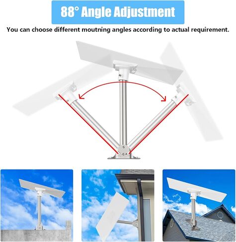 Gen 3 Mount for Starlink Wall Mount, Adjustable Starlink Gen 3 Wall Mount Roof Mount Gen 3 Mount Kit, Starlink Mount with Gen 3 Pipe Adapter for Standard Starlink Gen3 in Saudi Arabia