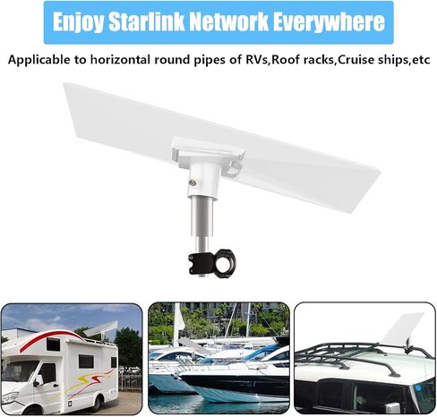 Gen 3 Mount for Starlink Wall Mount, Adjustable Starlink Gen 3 Wall Mount Roof Mount Gen 3 Mount Kit, Starlink Mount with Gen 3 Pipe Adapter for Standard Starlink Gen3 in Kuwait