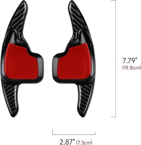 2PCS Steering Wheel Paddle Shifter Extensions Trim Carbon Fiber Decal Shift Paddle Blade Sticker Compatible with BMW 2 3 4 X1 X2 X3 X4 X5 X6 Accessories - 5 6 Series NOT FIT (Black) in Saudi Arabia