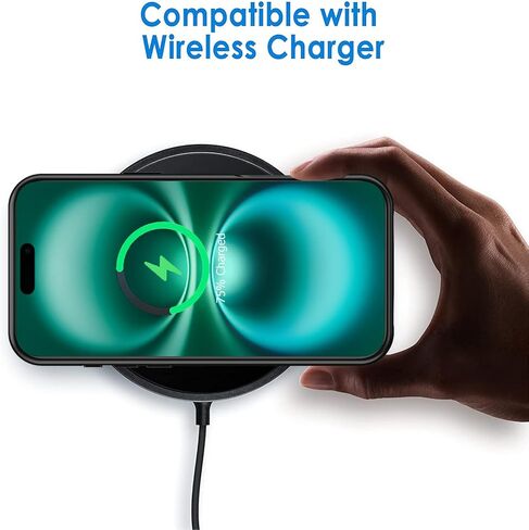 Battery Case for iPhone 16 Pro, 2024 Newest 10000mAh High Capacity Rechargeable Portable Extended Charger Case Wireless Charging Compatible with iPhone 16 Pro (6.3 inch) Charging Case &Carplay (Black) in Kuwait