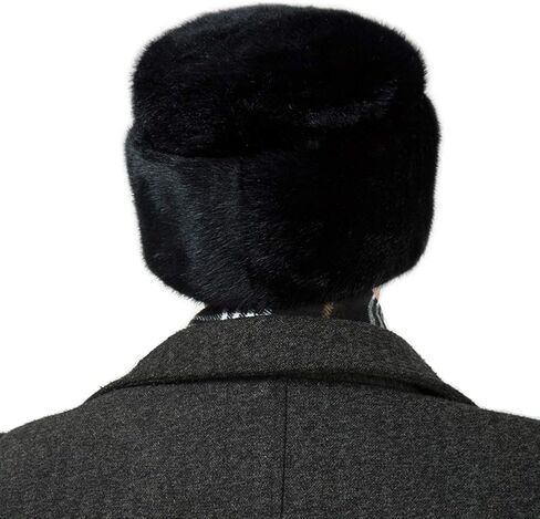 فو المنك الفراء القوزاق قبعة الشتاء الرجال الروسية Ushanka قبعة دافئة in Kuwait