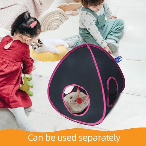 23PCS Assortment of Cat Toys -Foldable Spiral Cat Tunnel,Cat Spring,Mice,Cat Teaser, Colorful Balls & Bells, Indoor Toy. Perfect for Kittens, Cats, and Puppies! in Saudi Arabia
