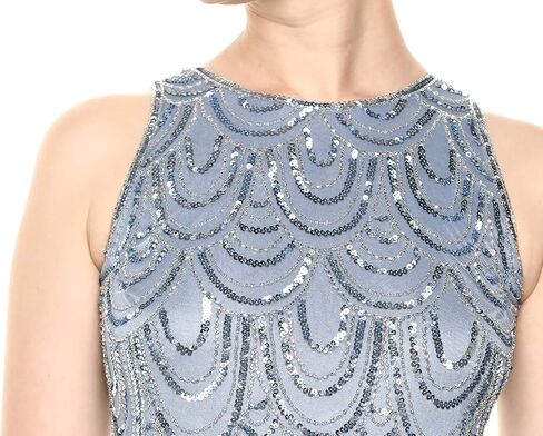 J Kara Women's Petite Sleeveless Beaded Pop Over Dress with Scarf in Saudi Arabia