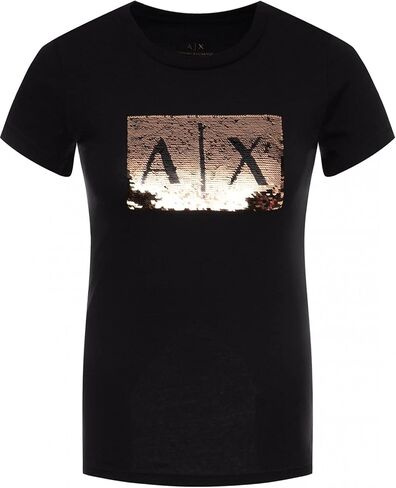Armani Exchange Women's Basic T-Shirt with Logo on Bust in Saudi Arabia