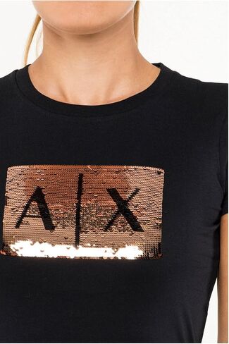 Armani Exchange Women's Basic T-Shirt with Logo on Bust in Saudi Arabia