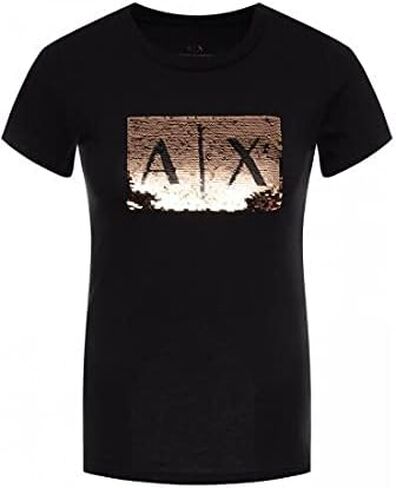 Armani Exchange Women's Basic T-Shirt with Logo on Bust in Saudi Arabia