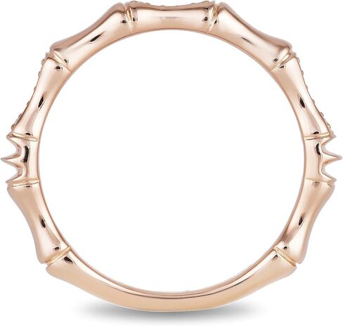Jewelili Enchanted Disney Fine Jewelry 10K Rose Gold 1/20 Cttw Diamond Mulan Fashion Ring in Kuwait