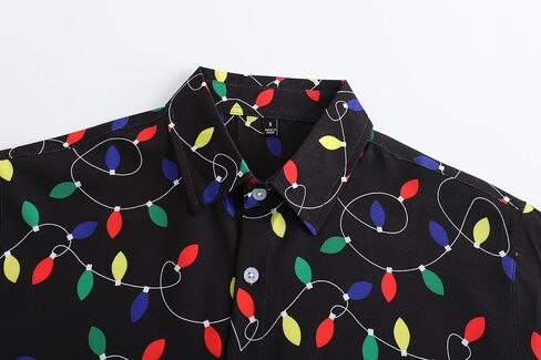 Christmas Hawaiian Shirt for Men Short Sleeve Button Down Santa Claus Vacation Shirts in Saudi Arabia