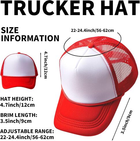 10 Blank Trucker Hats with Decorative Ropes,Men and Women Baseball Cap Heat Transfer Graffiti Hats in Kuwait