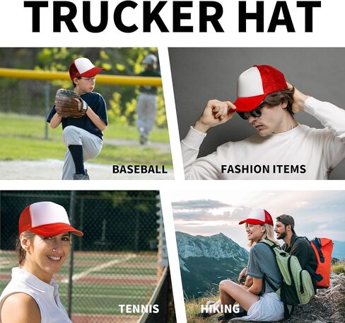 10 Blank Trucker Hats with Decorative Ropes,Men and Women Baseball Cap Heat Transfer Graffiti Hats in Kuwait
