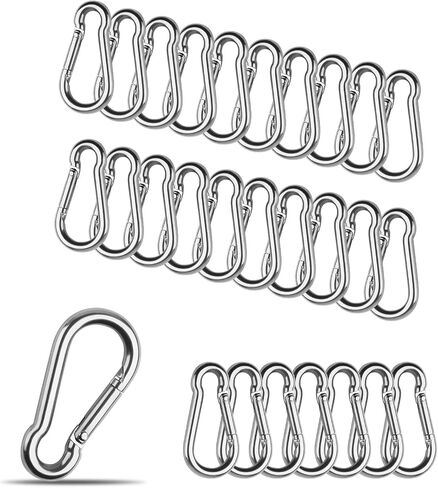 12 Pcs Small Carabiner Clip, 1.57inch Carabiners Clips, Stainless Steel Mini Carabiner for Keys, Climbing, Fishing, Camping, Water Bottle, Pet Tags, Feeders, Flag Rigging, Hiking in Saudi Arabia