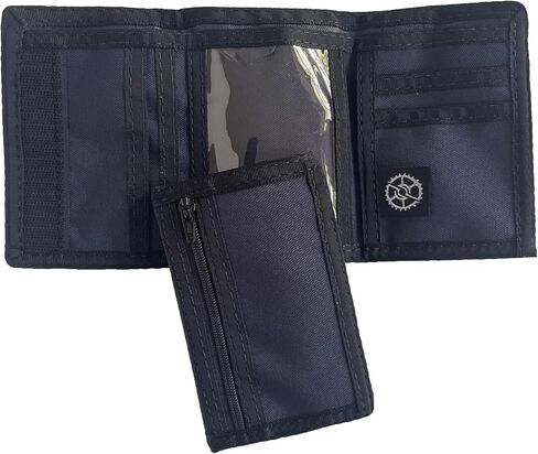 Sprocket Compact Nylon Trifold Wallet with Zippered Pocket (Navy) in Kuwait