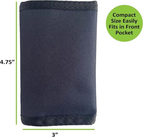 Sprocket Compact Nylon Trifold Wallet with Zippered Pocket (Navy) in Kuwait