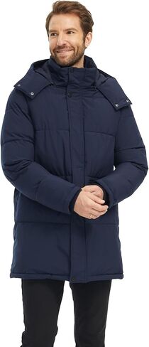 wantdo Men's Winter Coat Warm Parka Jacket Waterproof Puffer Jacket with Removable Hood (Regular and Big Size) in Kuwait