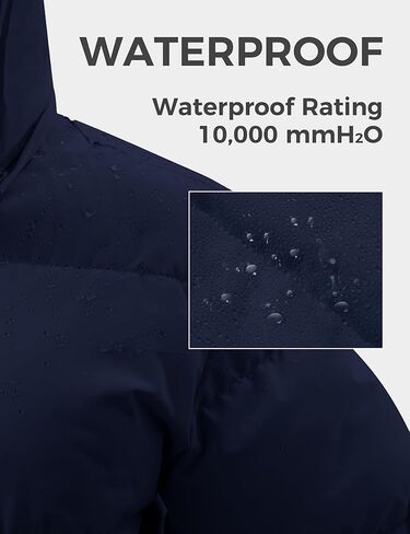 wantdo Men's Winter Coat Warm Parka Jacket Waterproof Puffer Jacket with Removable Hood (Regular and Big Size) in Kuwait