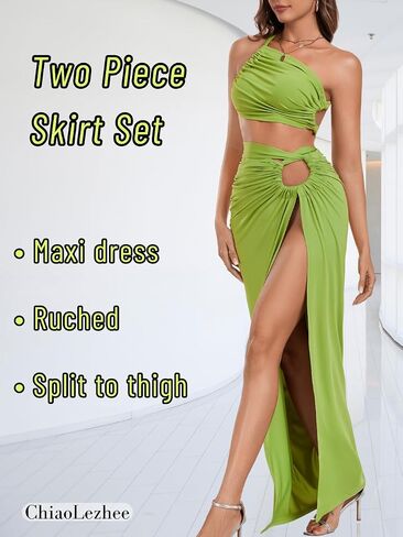Sexy Cutout Maxi Dress, Ruched Backless, Vacation Outfits for Women, Bodycon Cocktail Miami Cut Out Open Back in Kuwait