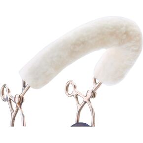 Centaur Fleece Hook and Loop Fastened Noseband Cover - White - 12.5 in Saudi Arabia
