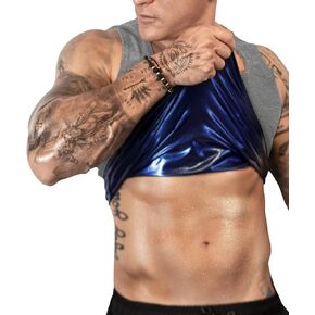 Men's Sauna Vest Workout Sweat Tank Top Waist Trainer for Men Compression Sweat Enhancing Vest