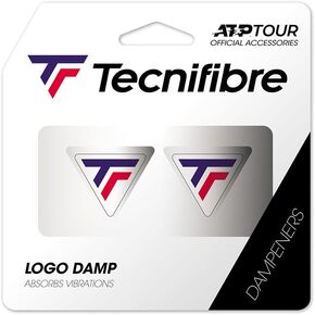 tecnifibre LOGO DAMP لتخفيف اهتزاز التنس للبالغين من الجنسين، ثلاثي الألوان، عبوة من قطعتين