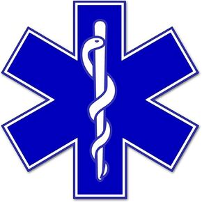 Rogue River Tactical EMS EMT Star of Life Sticker Decal Blue Medical Paramedic Ambulance (3")