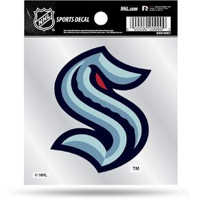 ملصق بنمط صغير من Rico Industries NHL Seattle Kraken مقاس 4'x4'، لون الفريق