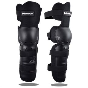 Rungear Motorcycle Knee Pads - Adult Knee Shin Guard with Adjustable Knee Cap Pads Protector Armor Gear for Motorcycle Cycling Racing (Black)