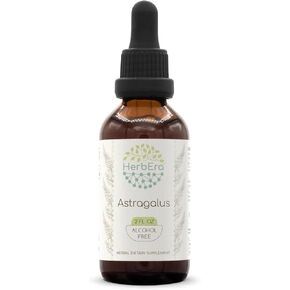 Astragalus B60 Alcohol-Free Herbal Extract Tincture, Concentrated Liquid Drops Natural Astragalus (Astragalus membranaceus) Dried Root (2 fl oz)
