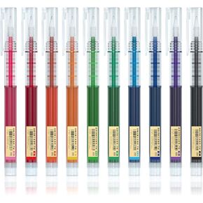 Shuttle Art Liquid Ink Rollerball Pens, 12 Vintage Colors Quick Drying 0.5mm Extra Fine Point Long Lasting for Writing Journaling Taking Notes Doodling School Office Home