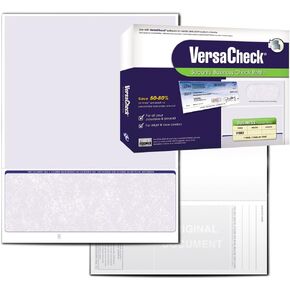 VersaCheck Secure Checks - 250 Blank Business Voucher Checks - Blue Classic - 250 Sheets Form #1002 - Check on Bottom