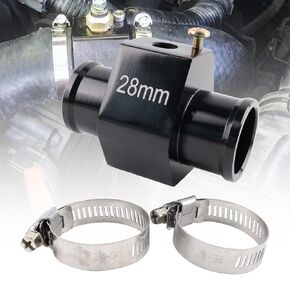 Aluminum Water Temp Meter Temperature Gauge Joint Pipe Radiator Sensor Adaptor Attachment Hose Clamps （328mm/1/8''NPT）