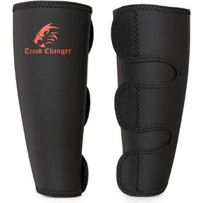 Weightlifting Shin Guards / Calf Support Brace 5mm - 7mm Thick Neoprene for EasyWear-Deadlift Shin Guards, Box Jump, Crossfit Adjustable Shin Splint Compression Calf Wrap for Men Women (Pair)