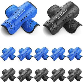 12 Pairs Youth Soccer Shin Guards Lightweight Breathable Child Calf Protective Gear Soccer Equipment Kids Shin Guards for 4-12 Soccer Boys and Girls Children Teenagers