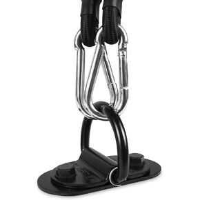 Meister Double-End Heavy Bag D-Ring Floor Anchor Mount Kit w/Bungees - Black