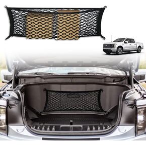 BestEvMod for F-150 Lightning Envelope Style Front Trunk Cargo Net Extra Strong Hook Stretchable Elastic Mesh Compatible with 2023 2022 Ford F-150 Lightning Accessories (Flat Envelope Net)